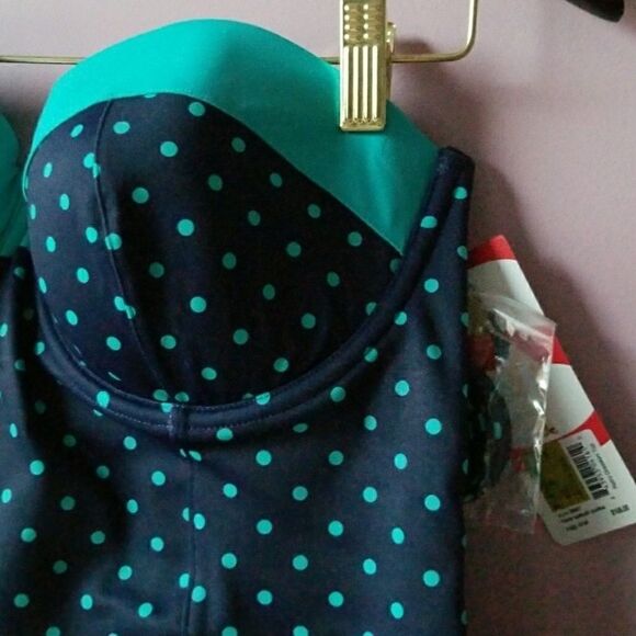 spanx Dresskini Swim Top Polka Dots - Picture 5 of 8